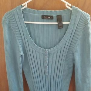 Womens sweater  teal in color